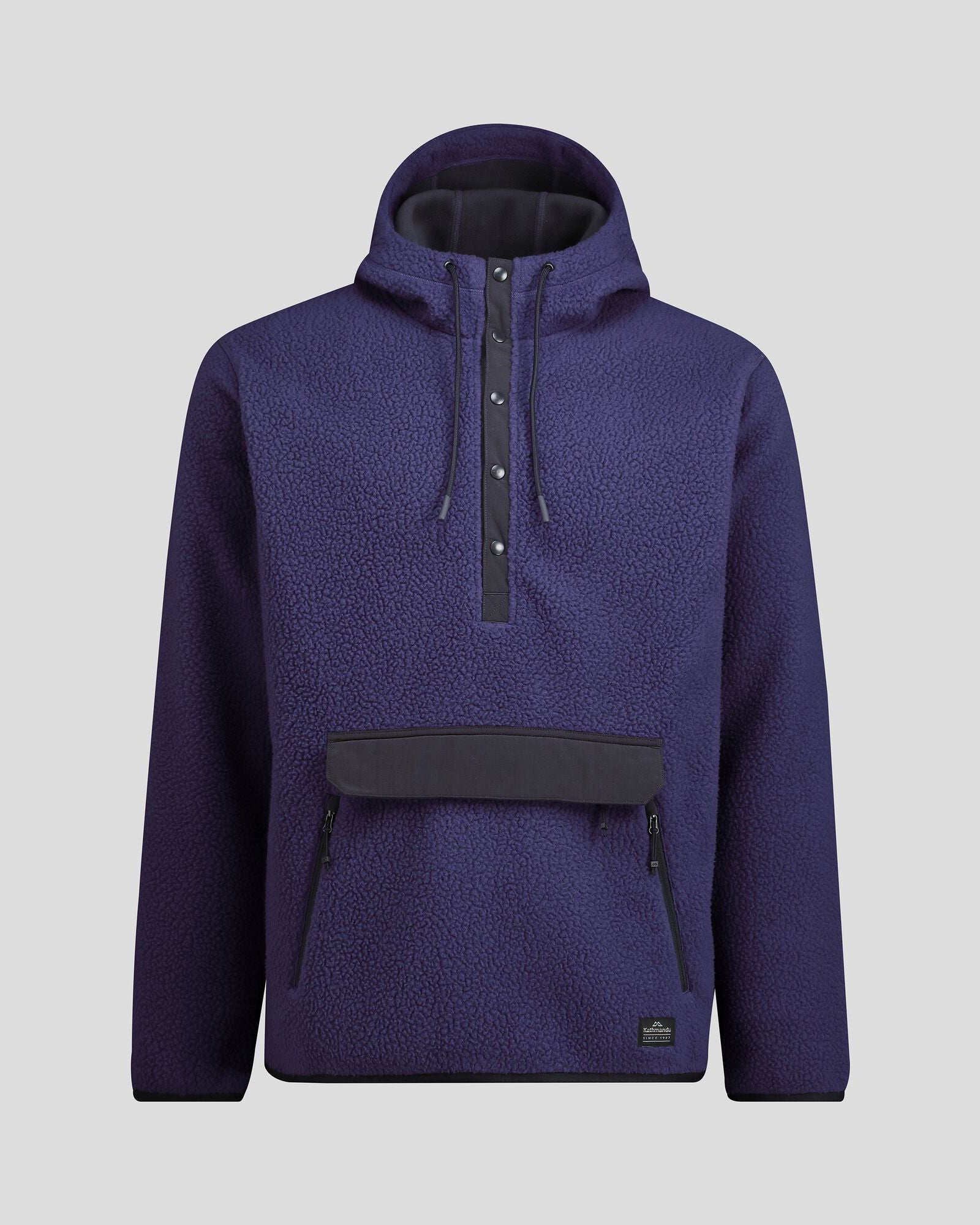 Men's Co Z High Pile Hooded Pullover Sweatshirt - Dark Horizon Color - Warm Winter Fleece Jacket for Outdoor Activities & Casual Wear