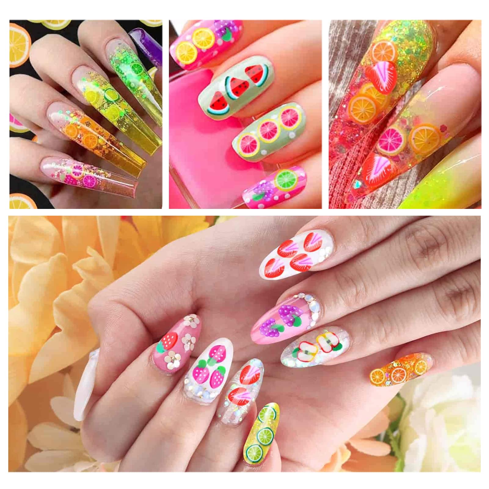 Fruit Nail Art Slices - 10g Polymer Clay Kiwi-Shaped Nail Decorations for DIY Nail Art, Phone Cases & Craft Projects | Perfect for Summer Nail Designs & Gift Making