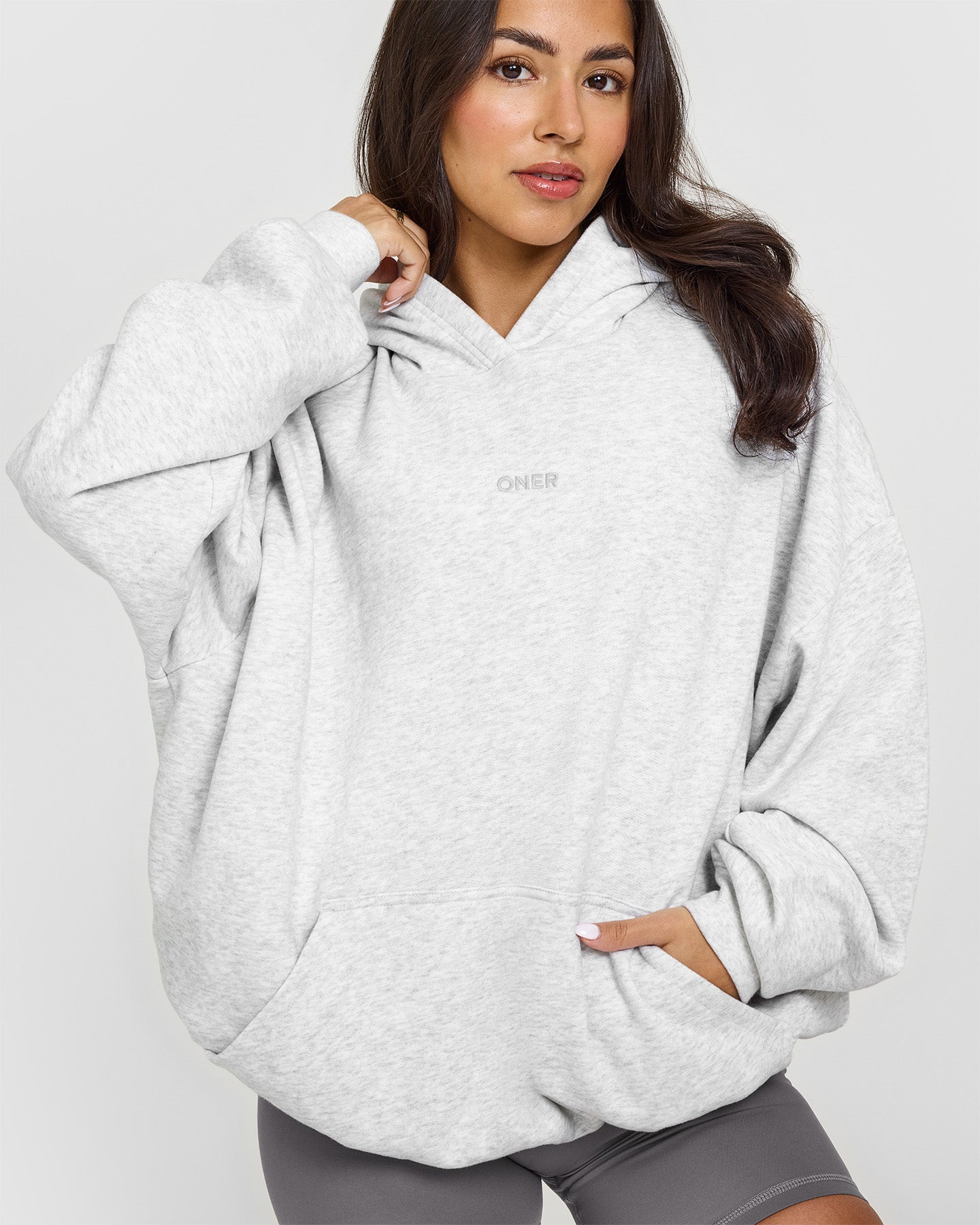 Premium Mid Weight Hoodie for Men & Women | Light Grey Marl Pullover | Comfortable & Stylish for Casual Wear, Gym, and Outdoor Activities