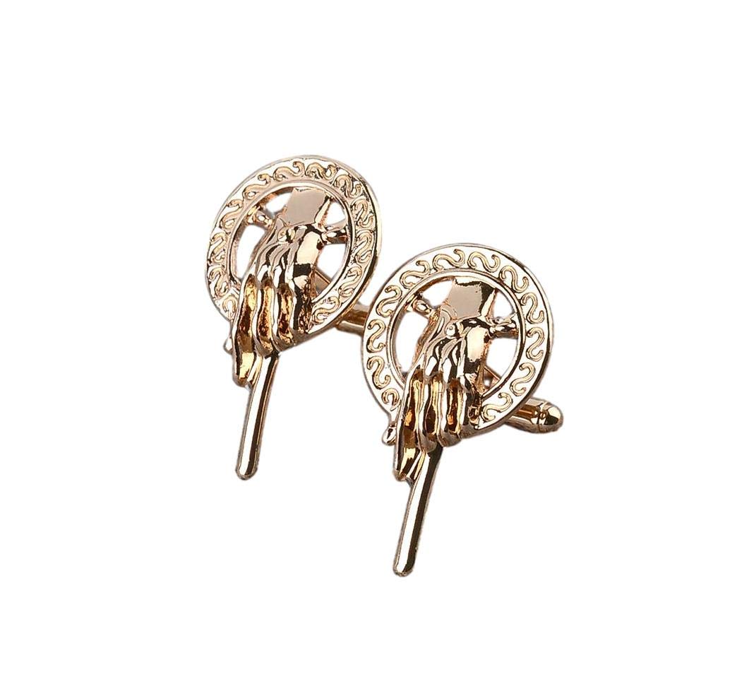 Game of Thrones Hand of The King Goldtone Enamel Cufflinks for Men - Official Licensed Collectible Gifts for Fans, Weddings & Formal Events