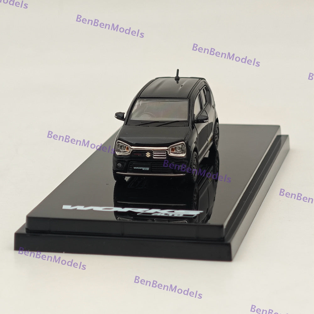 1/64 Scale Hobby Japan SUZUKI ALTO WORKS (HA36S) Diecast Model Car - Bluish Black HJ641070ABK | Collectible Miniature Vehicle for Display, Racing Enthusiasts, and Japanese Car Fans