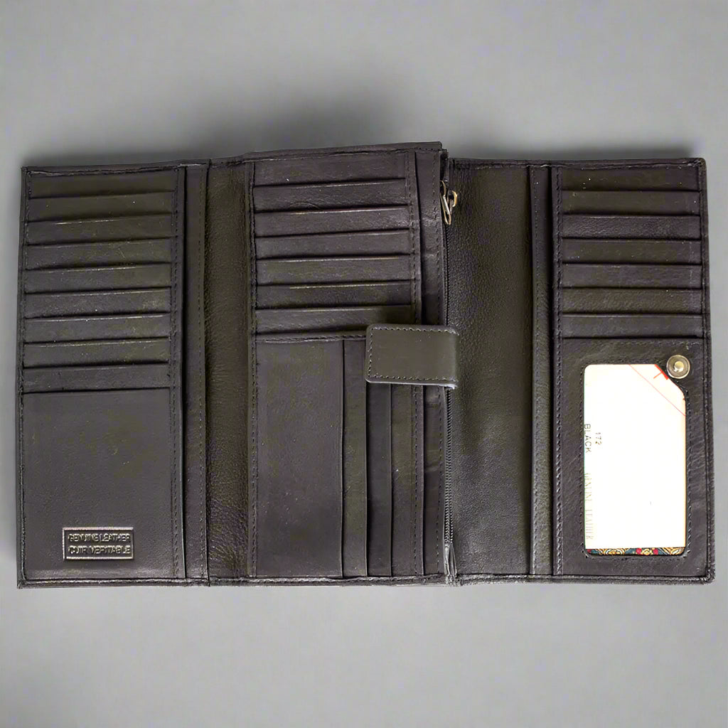 Premium Women's RFID Blocking Leather Wallet - Slim Trifold Design with Multiple Card Slots & ID Window - Perfect for Travel, Work, and Everyday Use