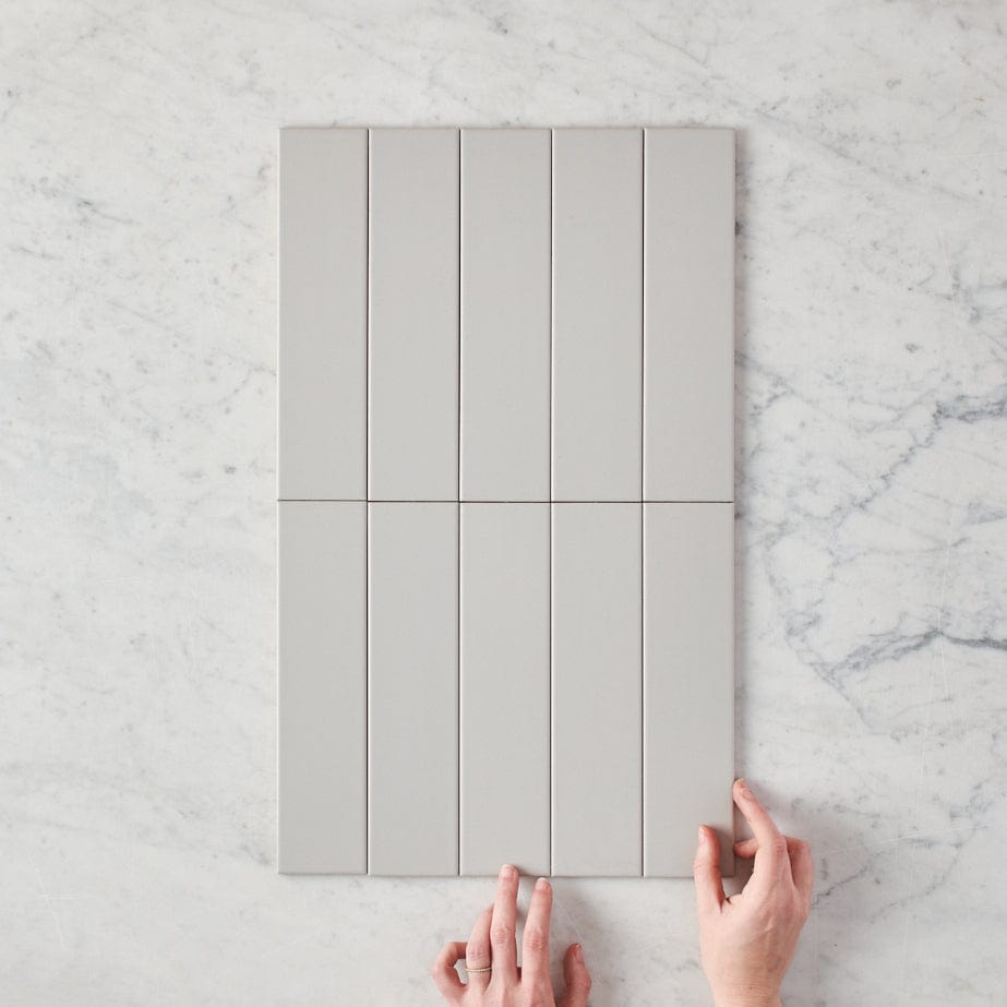 Premium Riverton Matte Grey Subway Tile - Classic 3x6 Ceramic Wall Tile for Kitchen Backsplash, Bathroom & Shower - Waterproof & Easy to Clean