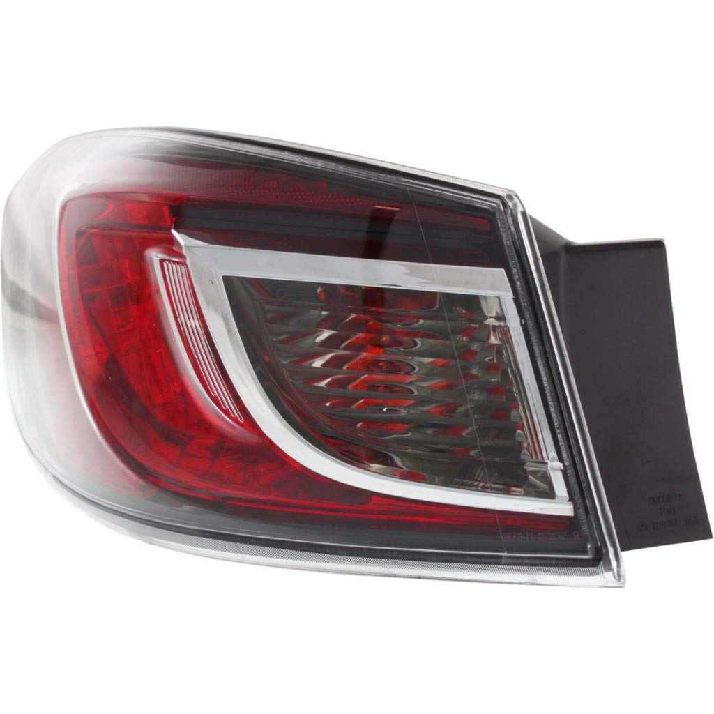 2010-2013 Mazda 3 Driver Side Tail Light Assembly with Bulbs - CAPA Certified Replacement for MA2800144 | CarLights360 | Perfect for Night Driving & Enhanced Vehicle Safety