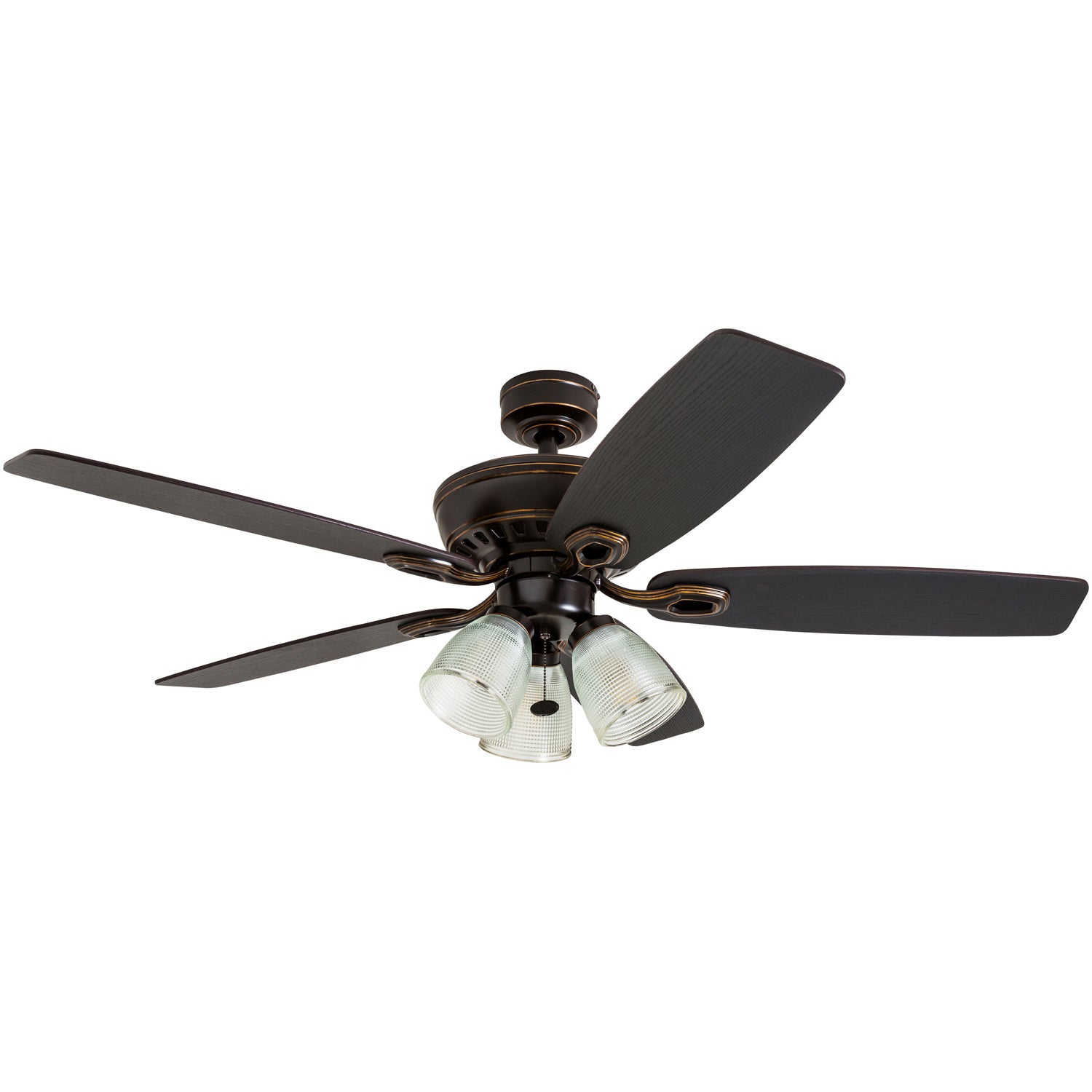 52 Inch Marston Oil Rubbed Bronze Ceiling Fan with Pull Chain - Perfect for Living Room, Bedroom & Outdoor Patio Cooling