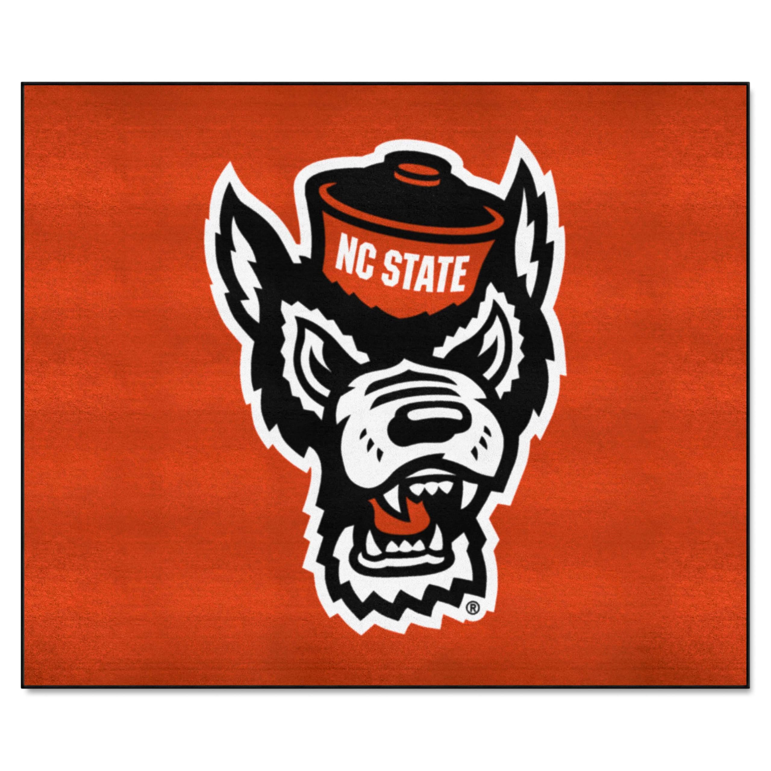 FANMATS 23970 NC State Wolfpack Tailgater Rug - 5ft x 6ft College Sports Fan Rug for Game Day Decor, Dorm Room & Tailgating - Wolf Head Logo - Perfect for Home, Man Cave & Outdoor Parties