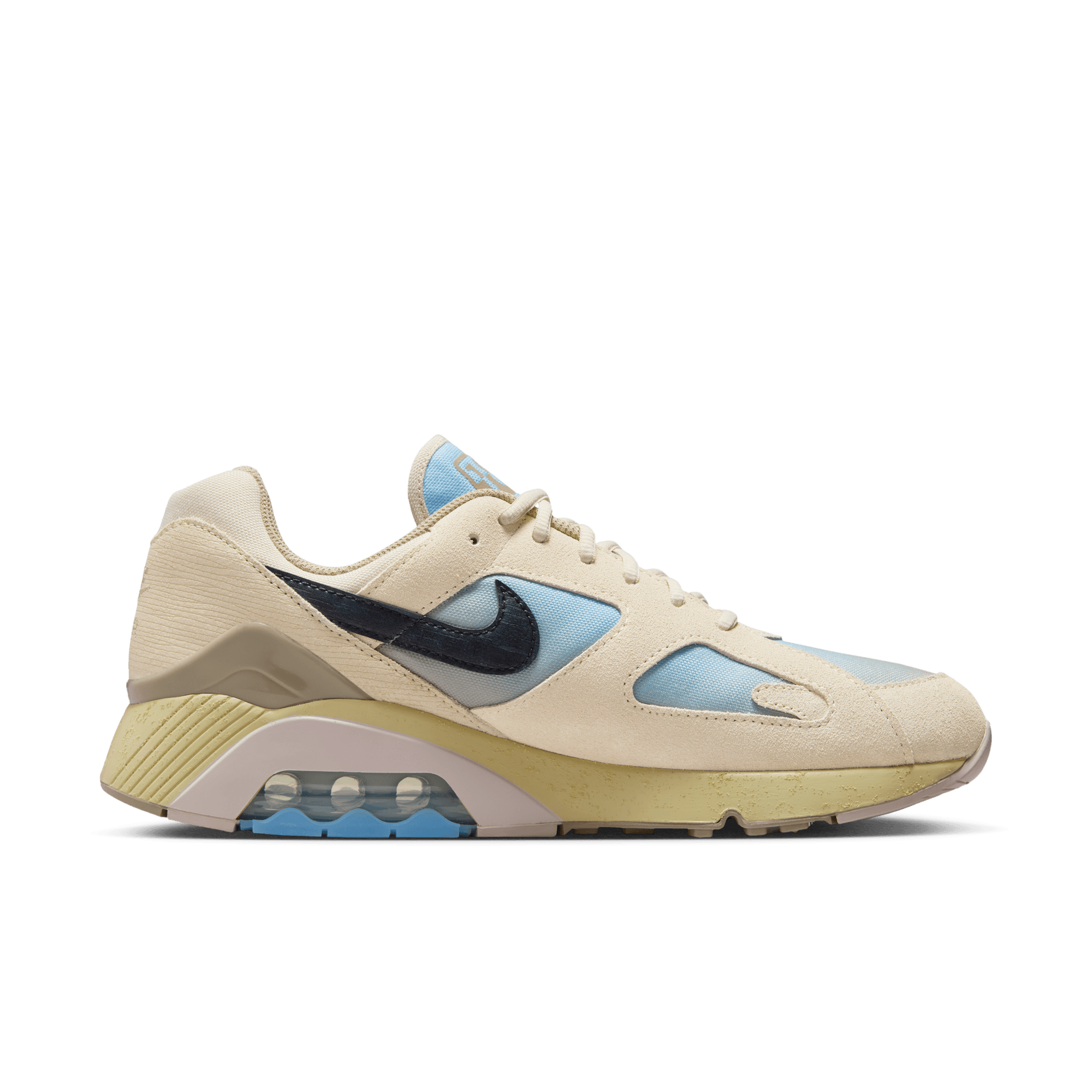 Nike Air 180 Light Khaki/Psychic Blue - Retro Running Shoes for Men | Comfortable Sneakers for Jogging, Gym Workouts & Casual Wear
