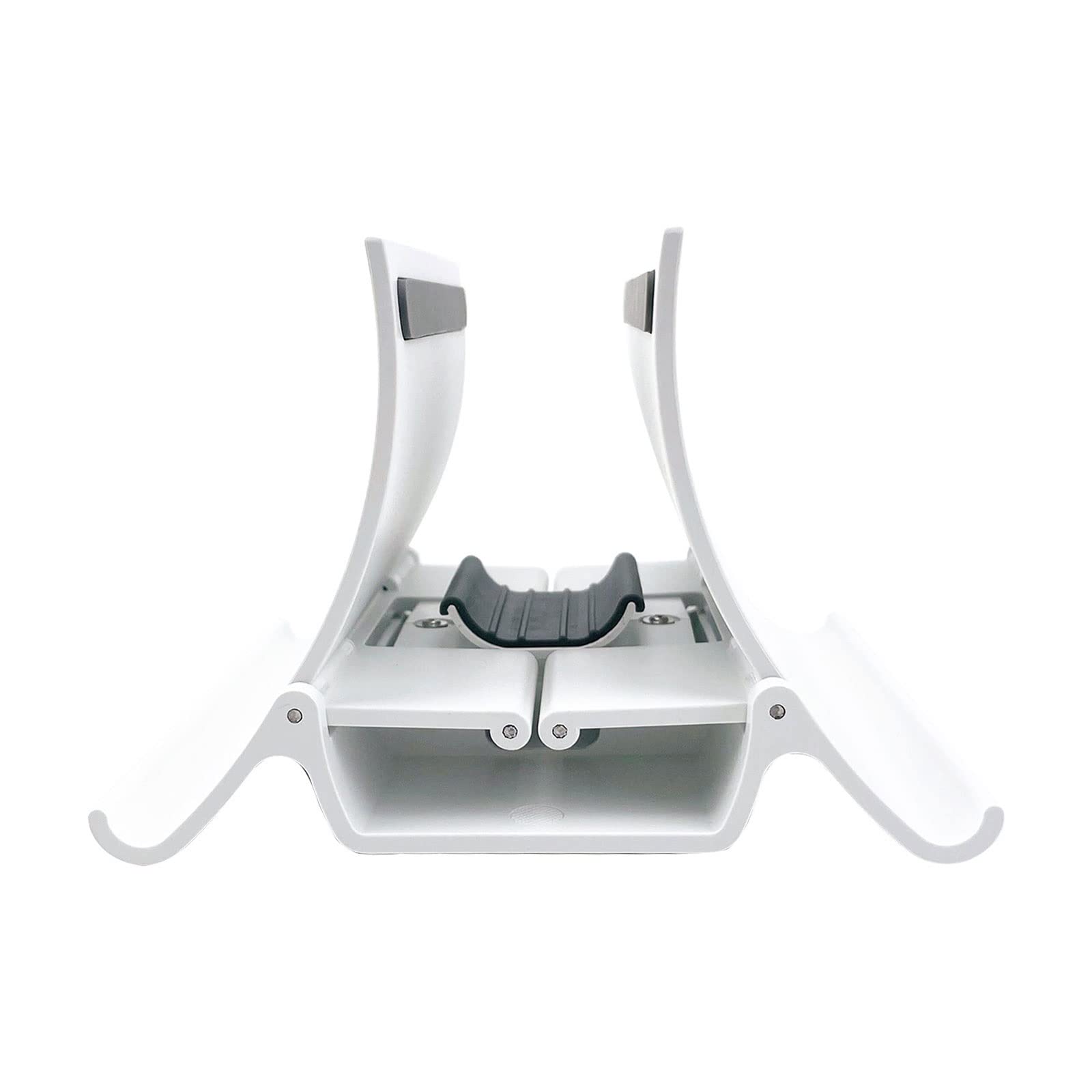 JMGNHFZJ Adjustable Laptop Stand - Ergonomic Gravity Space-Saving Holder for Laptop, Tablet & Phone - Non-Slip Vertical Desktop Organizer (White) | Perfect for Home Office, Study & Workspace Organization