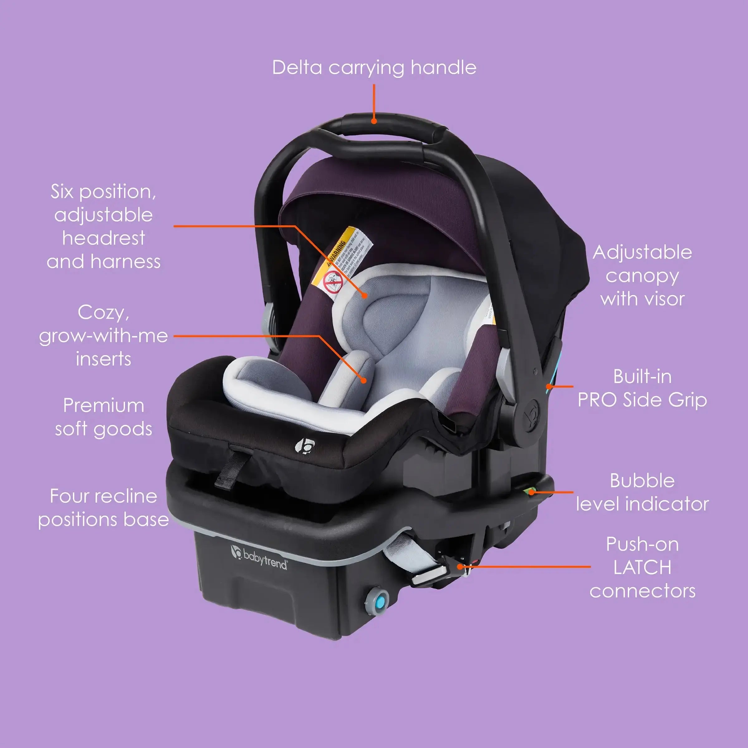 Secure Lift Infant Car Seat - Safe & Comfortable Baby Car Seat for Newborns to Toddlers - Perfect for Travel, Shopping & Daily Commutes