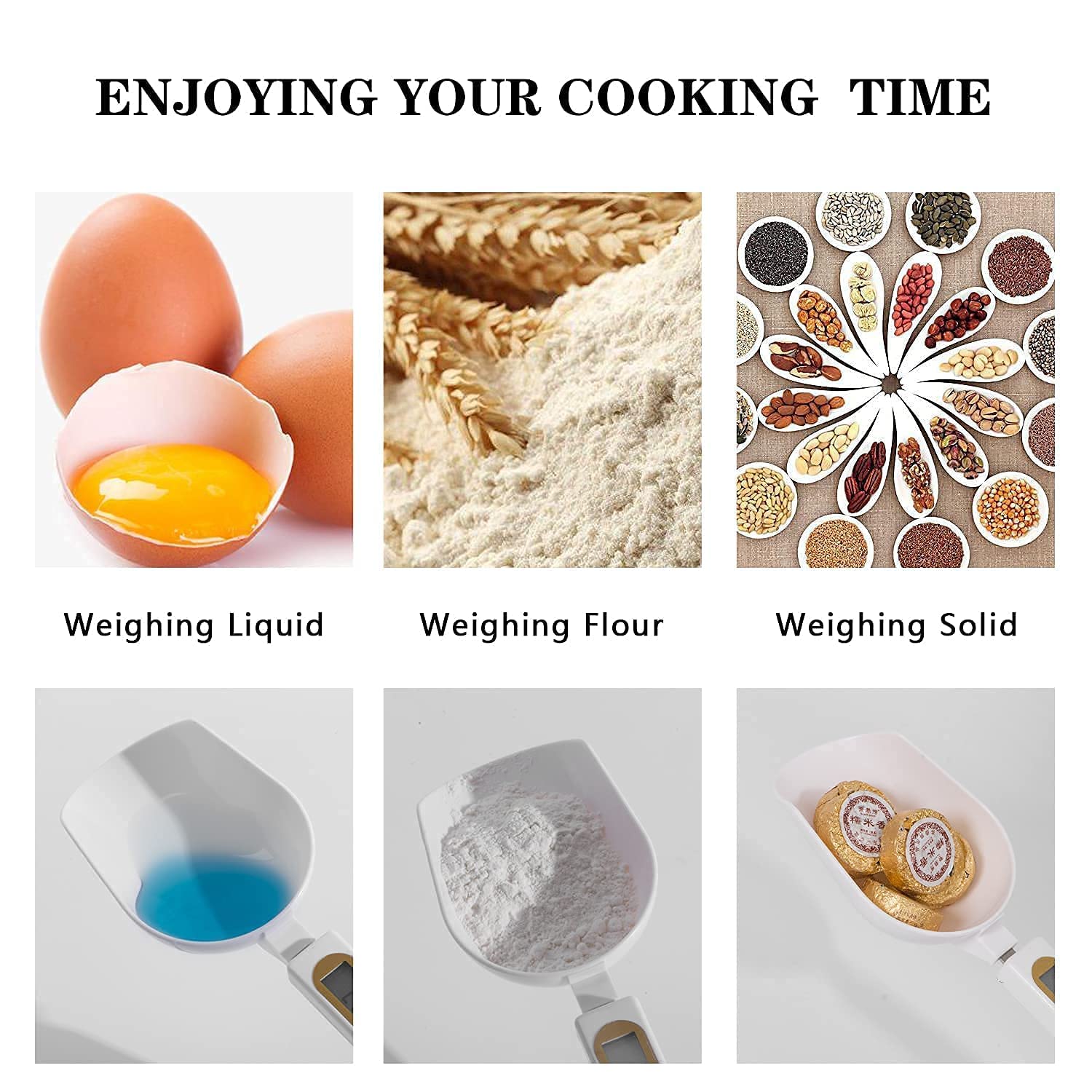 Vroxy Digital Kitchen Scale Spoon - LCD Display for Baking & Cooking (1Pcs)