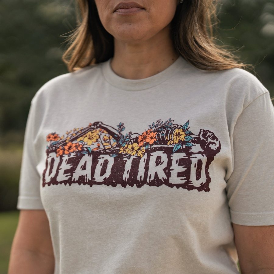 Women's Dead Tired Boyfriend Fit T-Shirt - Soft & Comfortable Oversized Cotton Tee for Lounge, Sleep & Casual Wear