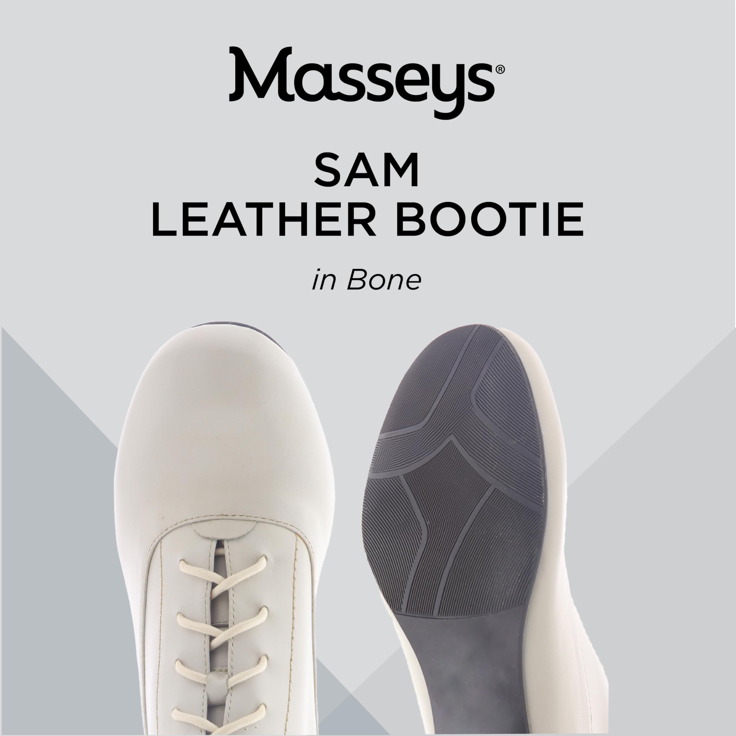 Masseys Women's Sam Lace-Up Leather Bootie - Stylish Ankle Boots for Casual Outfits, Office Wear & Fall Fashion