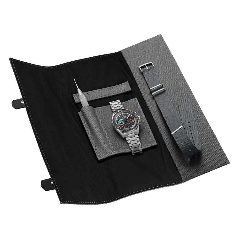 Speedmaster Pilot 40.85mm Men's Automatic Watch - Black Dial on Stainless Steel Bracelet | Luxury Aviation Timepiece for Pilots & Professionals