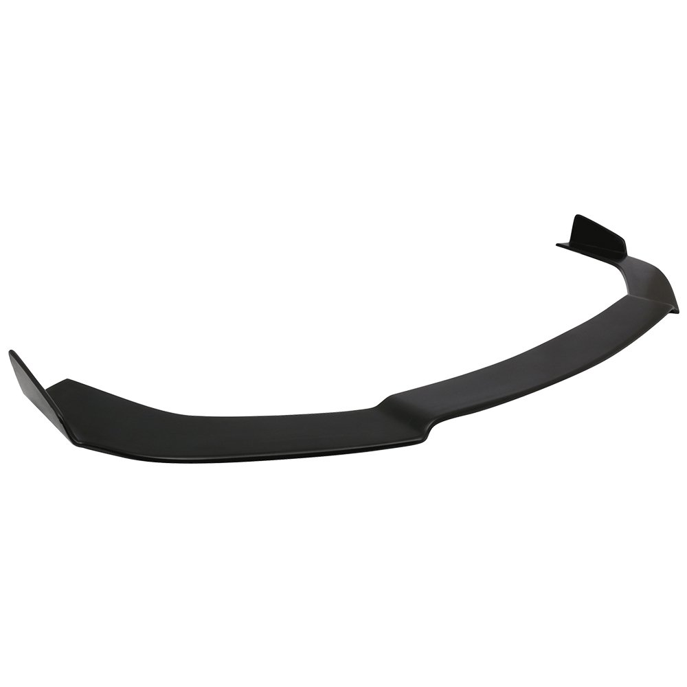 IKON MOTORSPORTS V1 Style Front Bumper Lip Splitter for 2014-2016 Scion TC - Unpainted Black PU Valance Chin Diffuser Body Kit | Enhances Aerodynamics & Sporty Look | Perfect for Car Enthusiasts & Street Racing