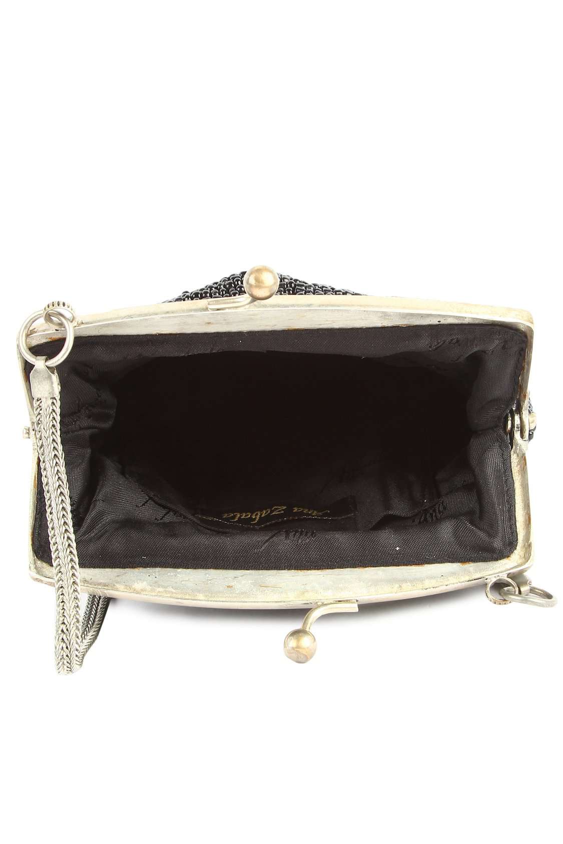 Elegant Bella Black Beaded Brass Frame Bridal Handbag for Weddings - Perfect for Brides, Bridesmaids, and Formal Events