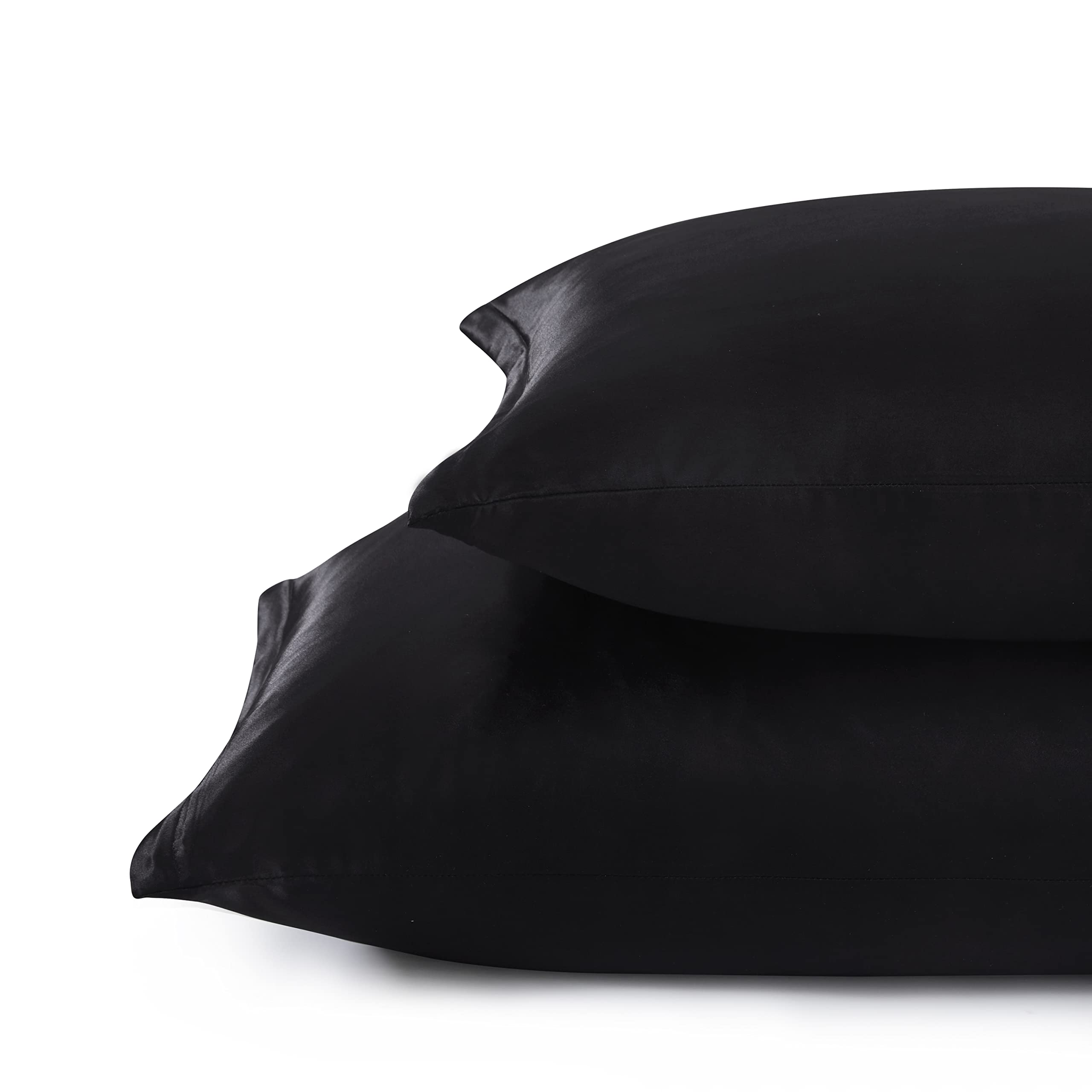 Silk Satin Pillowcase Set of 2 - Queen Size 20x30 with Zipper for Hair & Skin Care - Perfect for Bedroom Luxury