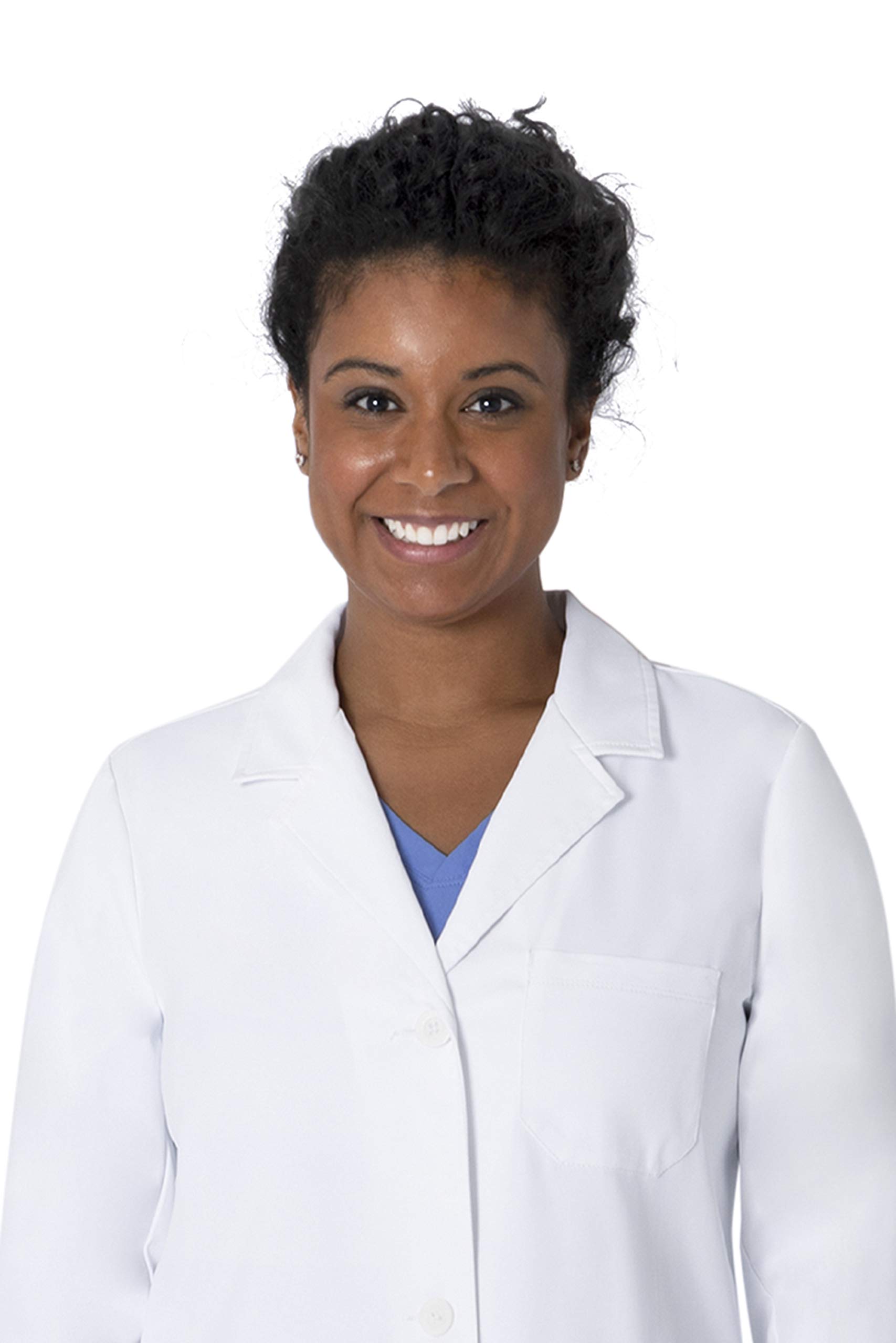 Healing Hands Women's 6-Pocket Full Length White Lab Coat 5161 - Faye Minimalist White Coat Collection | Perfect for Doctors, Nurses & Medical Students