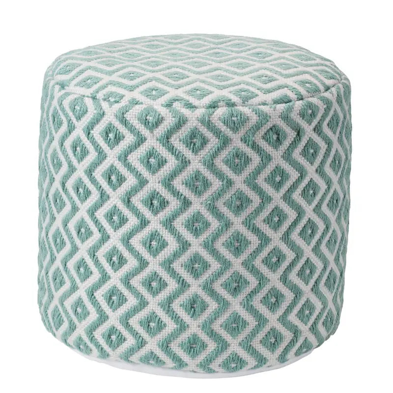 Jaipur Living Lenon Osbourne Pouf - Stylish Round Ottoman Footstool for Living Room, Bedroom & Lounge - Perfect Accent Seating for Home Decor