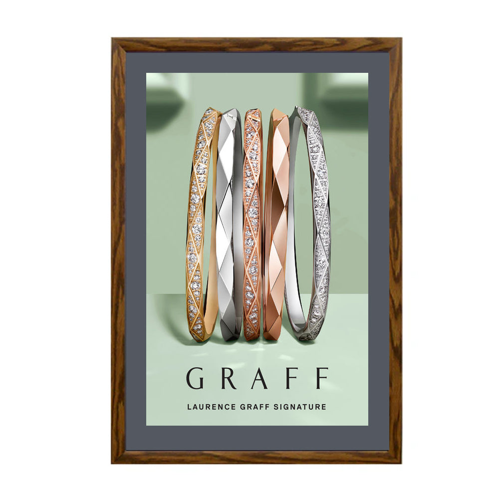 Premium 12x24 Designer Wood Snap Frames for Posters - 4 Wide Matboard Display - Perfect for Art Galleries, Home Decor & Office Presentations