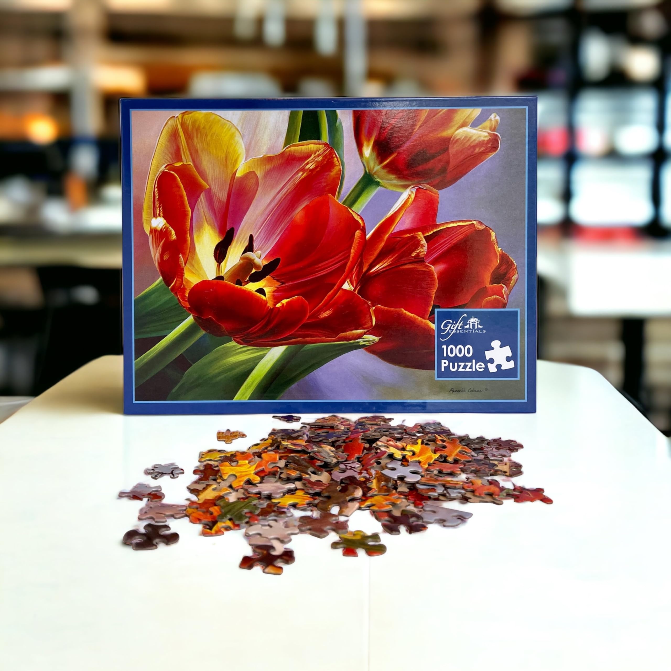 1000 Piece Tulips in Spring Jigsaw Puzzle for Adults & Kids - Challenging Family Game Night Activity, Home Decor & Relaxation Gift Idea