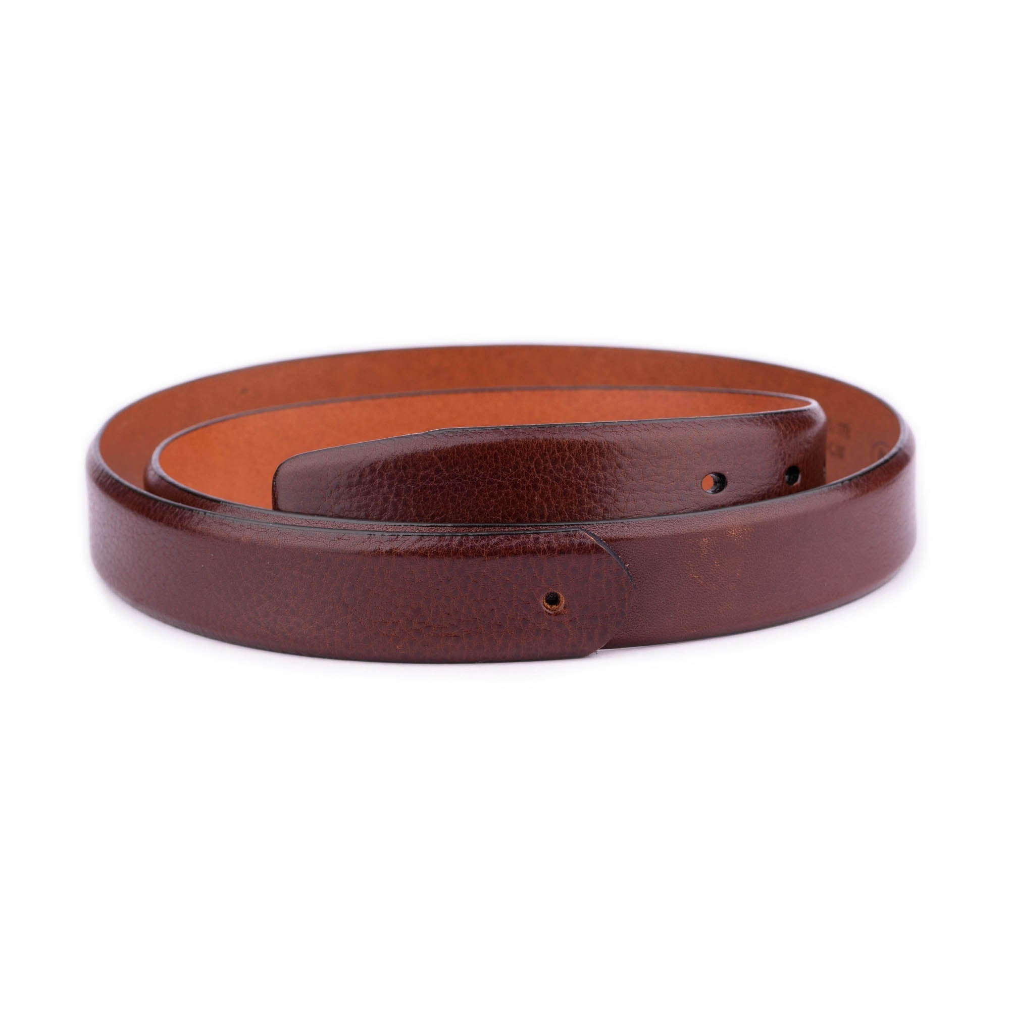 Men's Genuine Leather Belt - Dark Brown Cognac Color Replacement Strap for Cartier Buckles | Durable Dress Belt for Business, Office & Formal Occasions