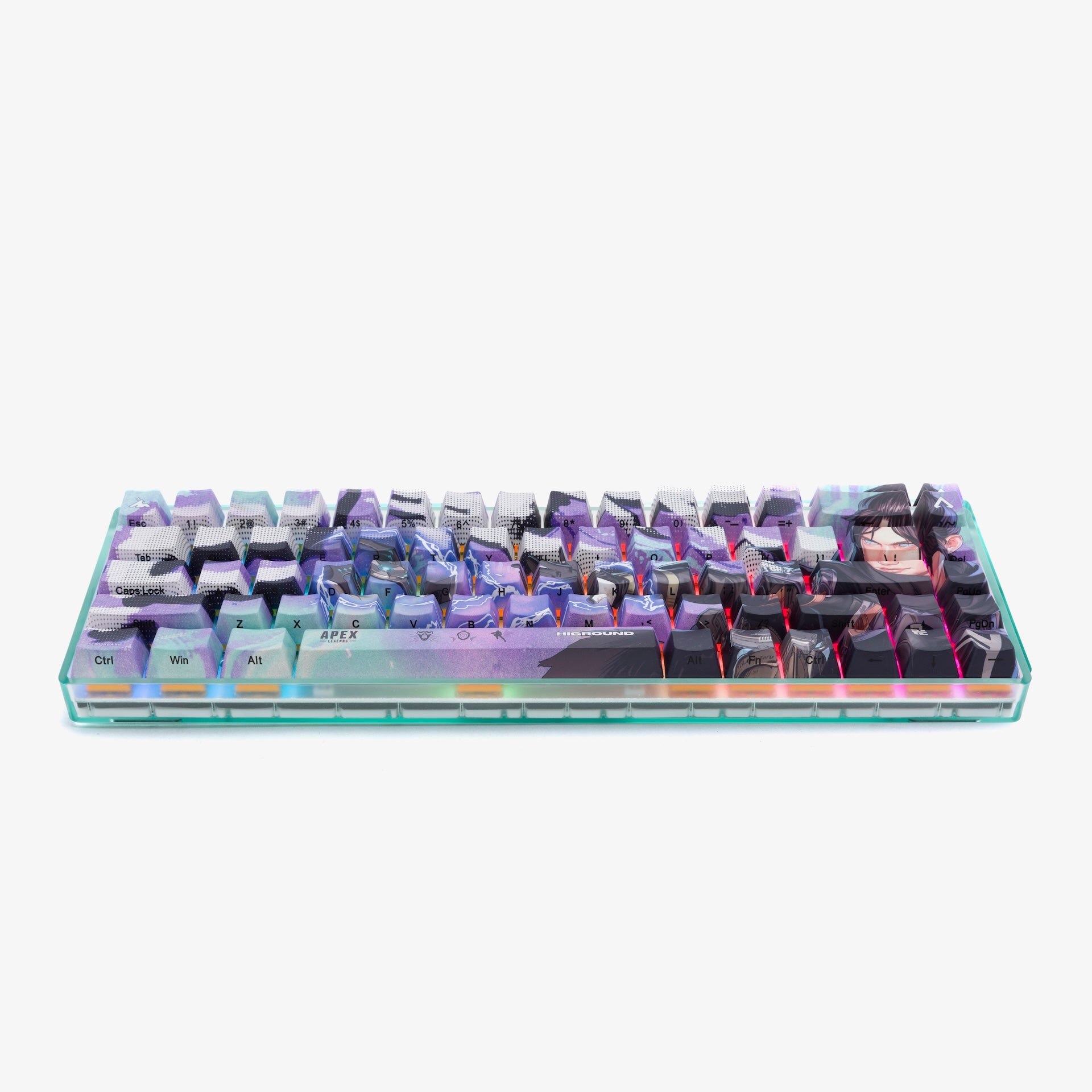 Apex Legends™ Higround Basecamp 65+ Mechanical Gaming Keyboard - Wraith Edition | Compact 65% Layout, RGB Backlit, Wired USB-C | Perfect for FPS Gaming & Esports Tournaments