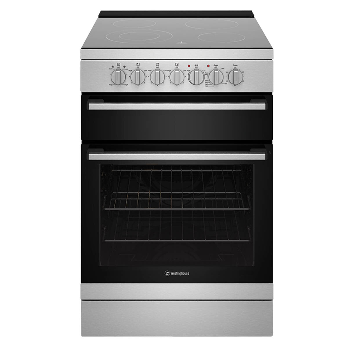 Westinghouse 60cm Freestanding Electric Fan Forced Oven with Stove - WFE642SCB for Home Kitchen Baking, Roasting & Cooking | Energy Efficient Appliance