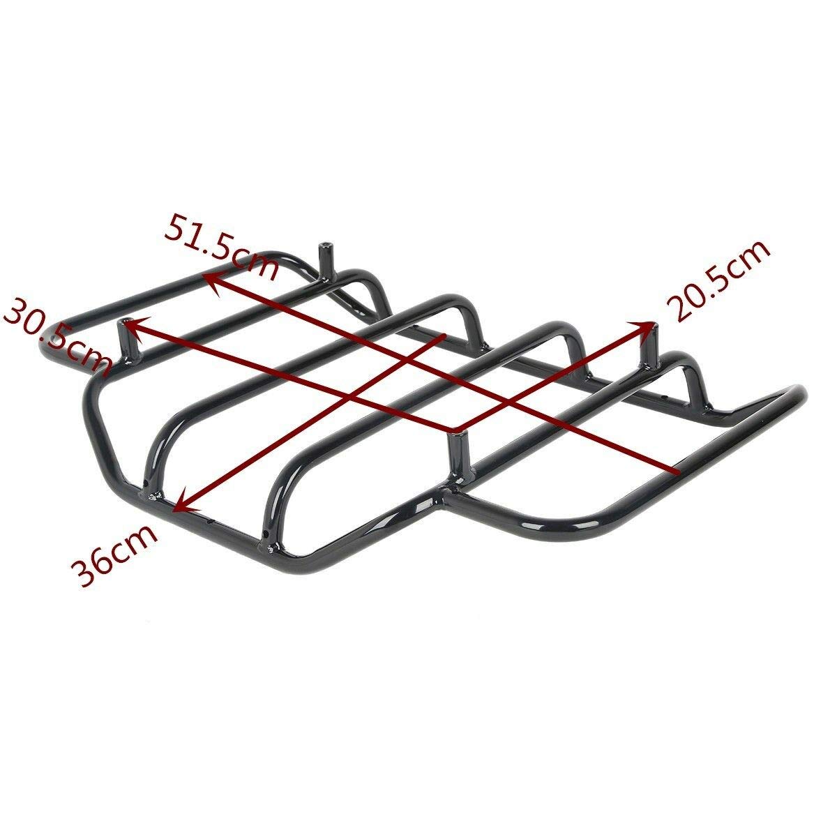 Vivid Black King Pack Trunk Rack with LED Lights & Speakers for Harley Touring Models - Road Glide, Street Glide Special, FLHXS, Electra Glide Ultra Classic 2014-2025 - Perfect for Long-Distance Rides & Custom Touring Setups