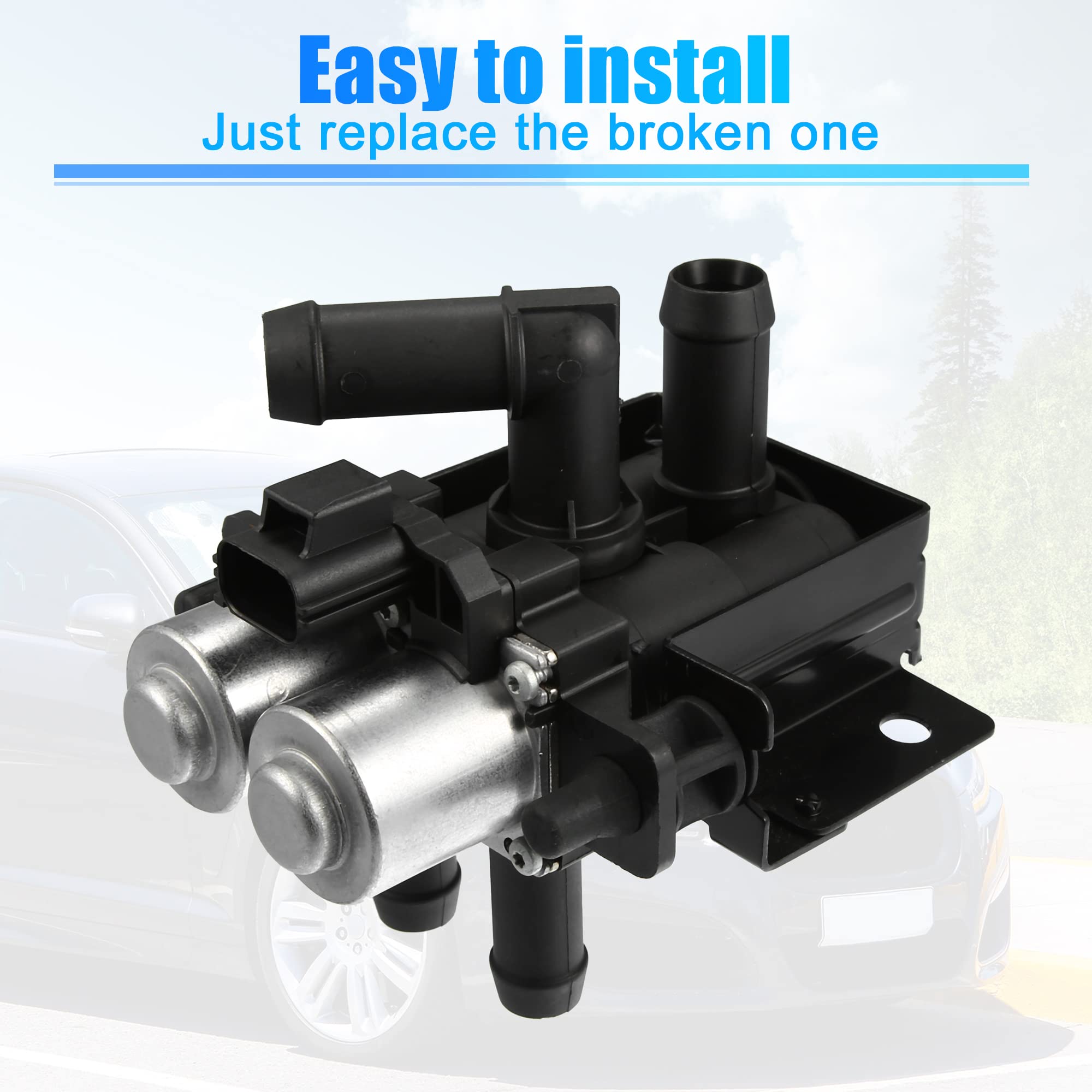 X AUTOHAUX Engine Heater Control Valve Solenoid - Compatible with Jaguar S-Type 2000-2002, Ford Thunderbird 2002-2003, Lincoln LS 2000-2003 - OEM Part Numbers XR822975 XW4Z18495AA - HVAC Vacuum Solenoid Valve Replacement - Improves Engine Heating & Climate Control Performance