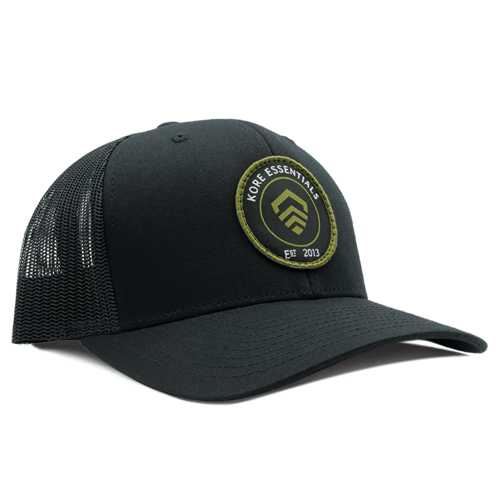 KORE Embroidered Patch Hat - Black | Stylish Baseball Cap for Men & Women | Perfect for Casual Wear, Sports, and Outdoor Activities