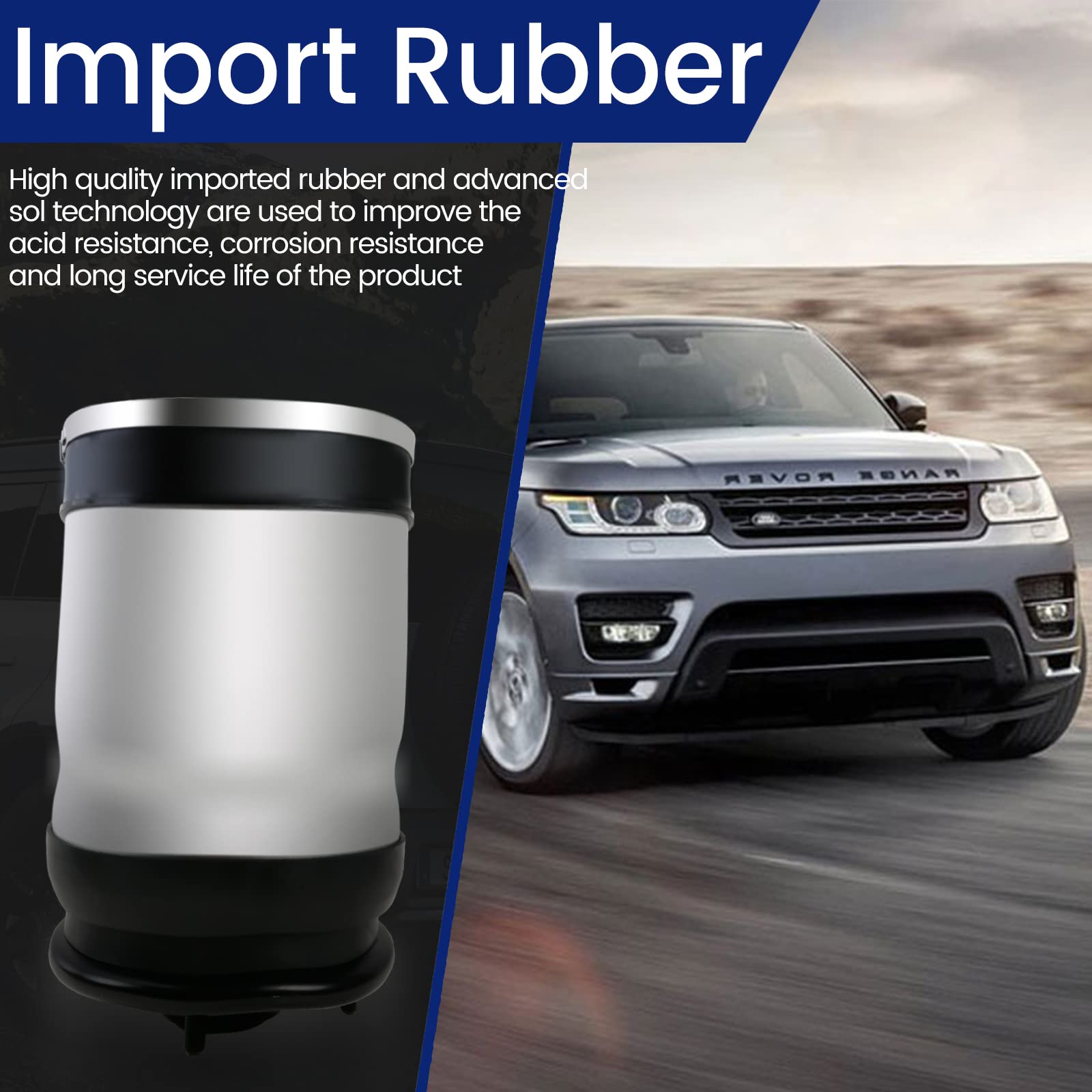 High-Quality Rear Air Suspension Spring Bags Replacement for Land Rover LR3 (2005-2009) LR4 (2010-2016) & Sport (2006-2013) - Durable Off-Road Upgrade for Smooth Ride & Enhanced Load Capacity