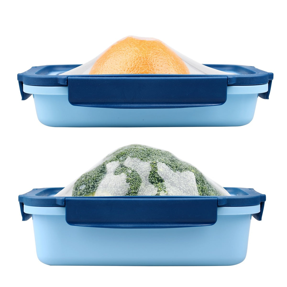 DeliOne Flex'n Fresh Bento Lunch Box Set of 2 - Leakproof Microwaveable Food Containers for Office, School & Meal Prep