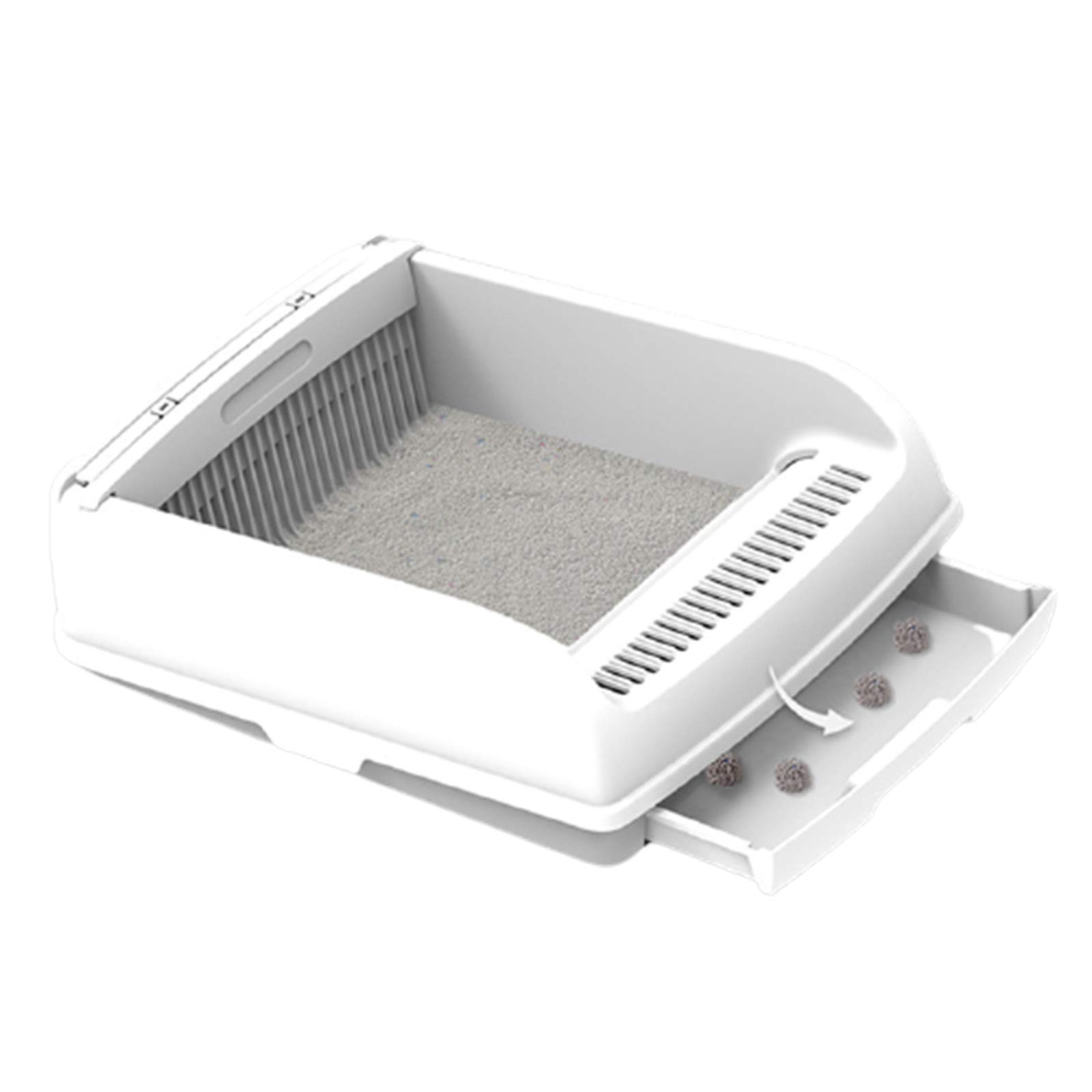 Automatic Self-Cleaning Cat Litter Box with Splash-Proof Design - White Pet Toilet for Indoor Cats | Perfect for Small Apartments & Multi-Cat Households