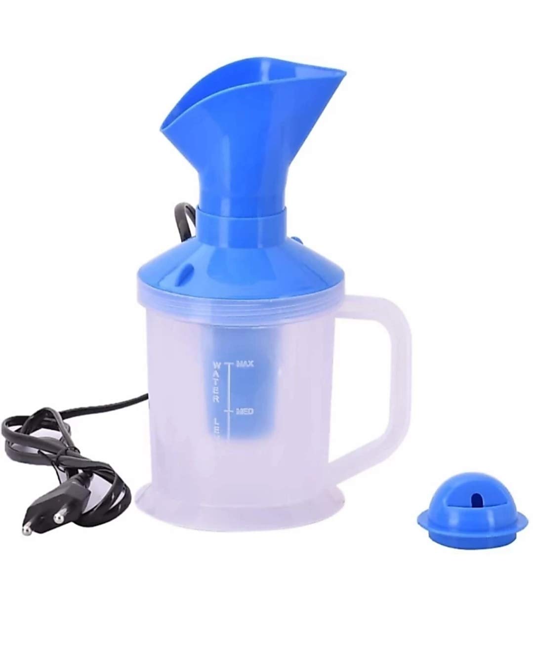 Bahurani 3-in-1 Vaporizer Machine - Facial Steamer & Nose Inhaler for Cold & Cough Relief with Adjustable Nozzle | Portable Home Spa & Respiratory Therapy Device (Blue) | Perfect for Skincare Routine & Congestion Relief