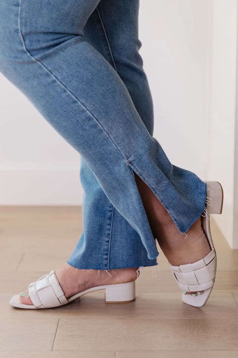 Jody Slim Flare Side Slit Jeans for Women - High Waisted Stretch Denim Pants with Side Slits | Perfect for Casual Outfits, Date Nights & Street Style