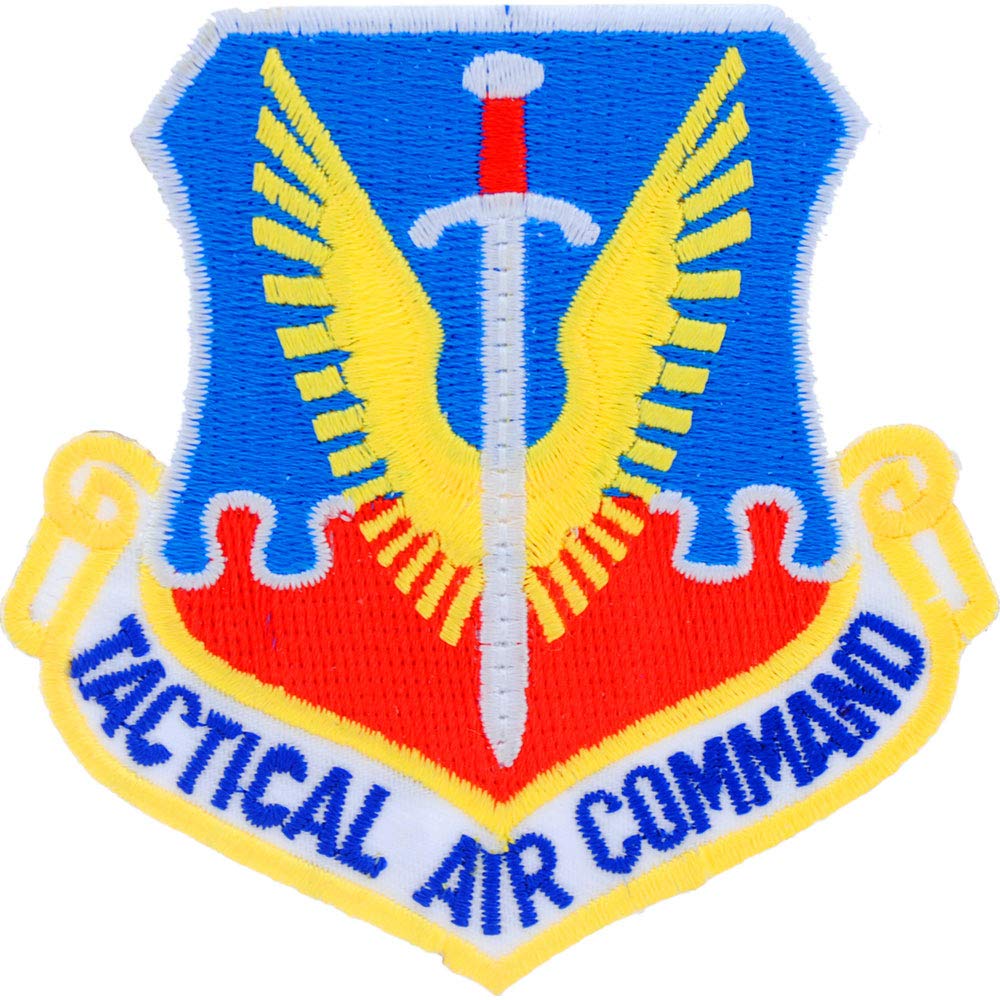USAF Tactical Air Command Embroidered Patch with Iron-On Adhesive - Full Color Military Badge for Jackets, Hats & Bags | Collectible Air Force Souvenir & Tactical Gear Accessory