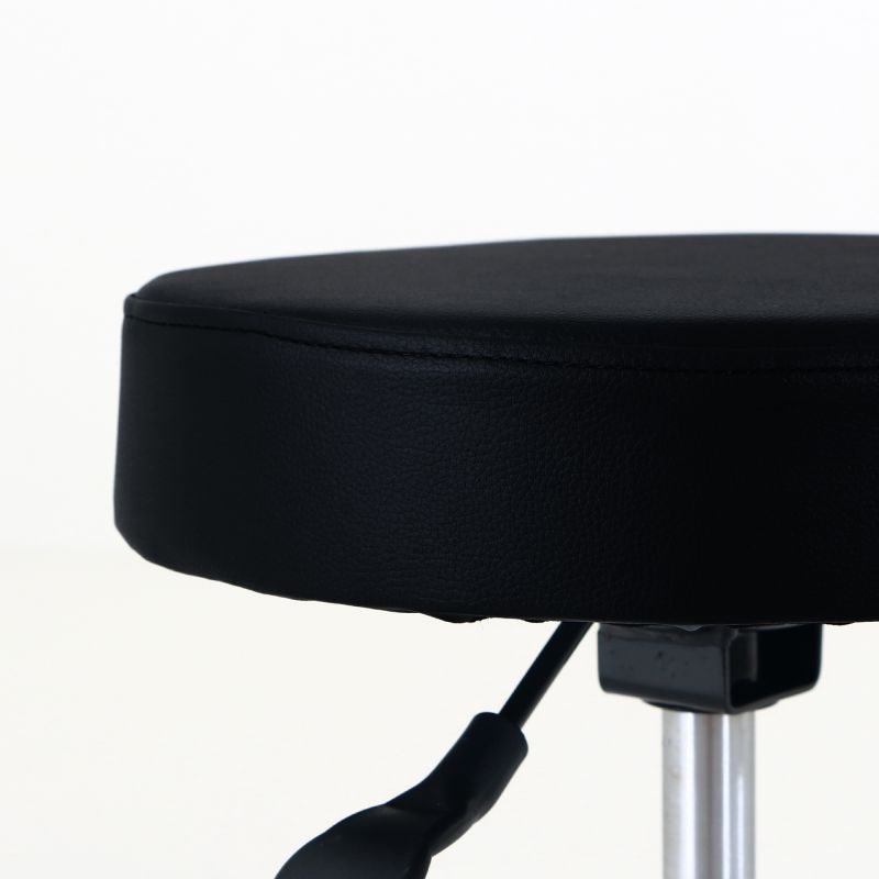 Silverfox 1023A Rolling Stool with Wheels - Adjustable Height Rolling Chair for Salon, Kitchen, Office & Workshop - Ergonomic Rolling Seat with Swivel & Locking Casters