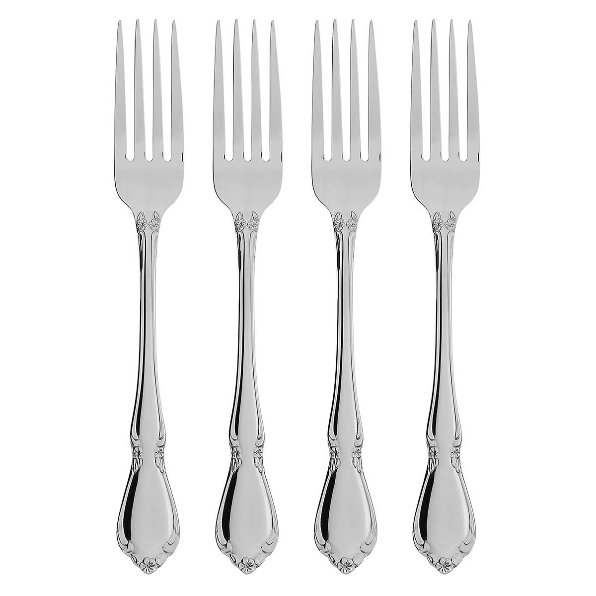 Premium Chateau Dinner Fork Set of 4 - Stainless Steel Flatware for Fine Dining, Dinner Parties & Formal Occasions