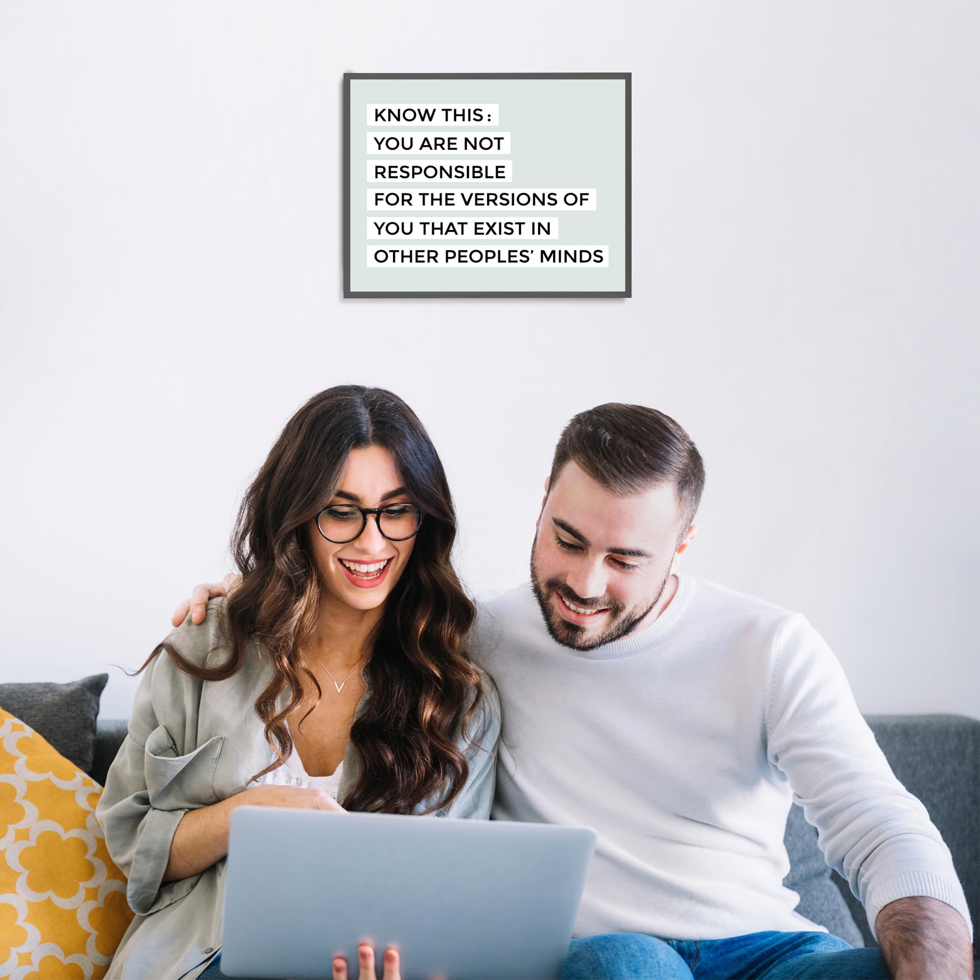 Inspiring Motivational Wall Art Prints - 'Versions of You in Other People's Minds' Quote Decor for Living Room, Bedroom & Office | Modern Aesthetic Home Decor | Unframed 8x10 | Perfect for Gifts & Daily Inspiration