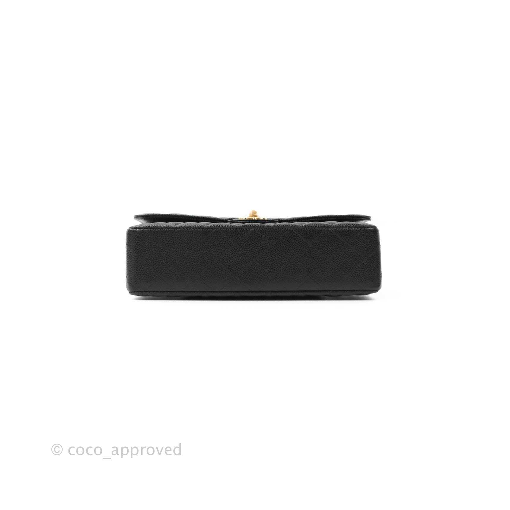 Chanel Classic Medium Double Flap Bag Black Caviar Leather with Gold Hardware - Luxury Designer Handbag for Women, Perfect for Work, Evening & Special Occasions