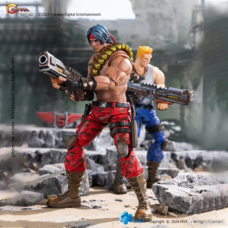 Pre-Order Hiya Toys 6-Inch Contra: Operation Galuga Action Figures - Lance Bean & Bill Rizer (16cm Exquisite Basic Series) | Perfect for Gaming Collectors and Display Shelves