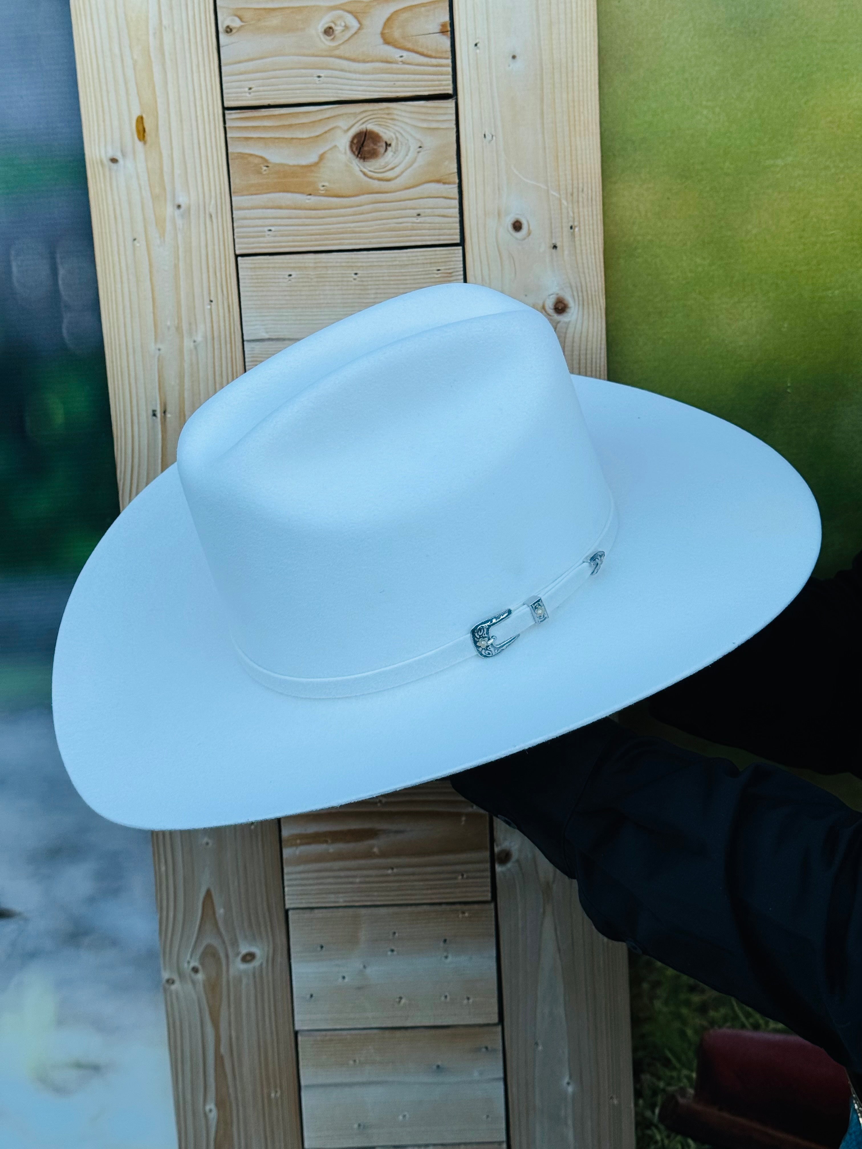 Rock'em 100x Johnson Felt Hat for Men - Classic Western Cowboy Hat for Outdoor Rodeo, Country Music Festivals & Ranch Work