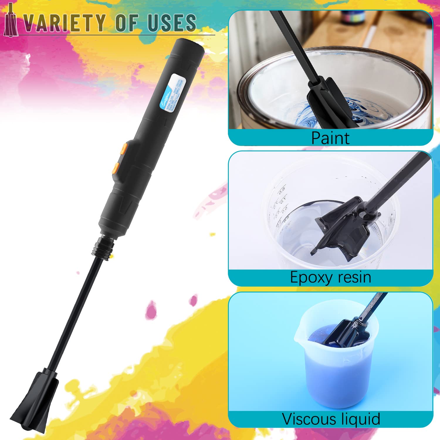 **6-Piece Suzzam Resin Mixer Paddles – Plastic Epoxy Stirrer for Drill, Reusable Paint & Resin Mixing Tool – Perfect for DIY Crafts, Epoxy Resin Projects, and Home Painting**