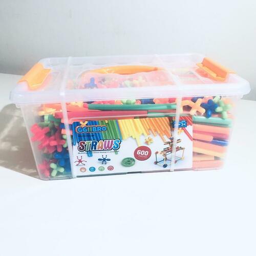 STEM Building Toys 600Pcs - Educational Construction Straw Set for Kids, Creative Engineering Learning Kit - Perfect for Classroom STEM Activities, Birthday Gifts & Family Bonding Time
