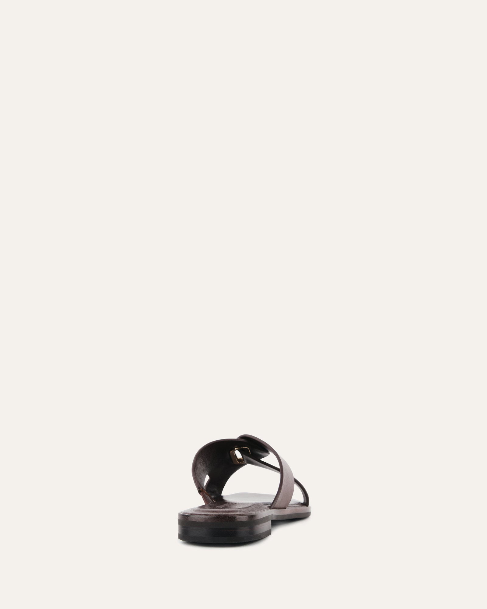 Piper Flat Slides - Chocolate Leather Women's Sandals for Comfort & Style | Perfect for Beach, Pool, and Casual Outings
