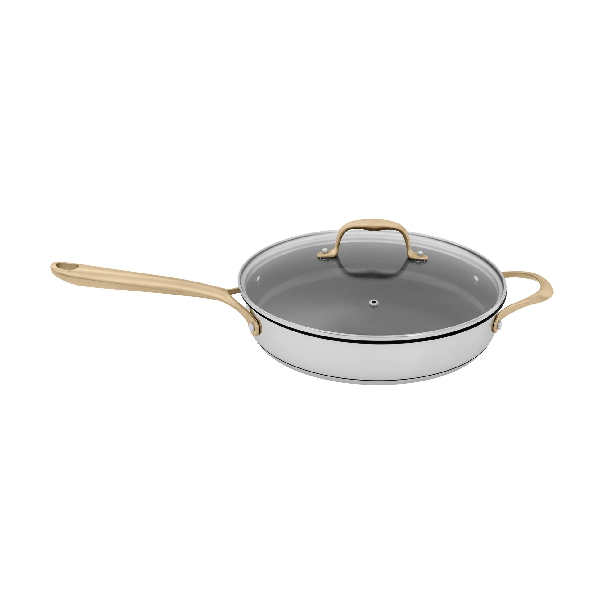 ZLINE 10-Piece Non-Toxic Stainless Steel & Ceramic Non-Stick Cookware Set - Healthy Cooking for Family Meals, Baking & Everyday Kitchen Use (CWSETL NS 10)