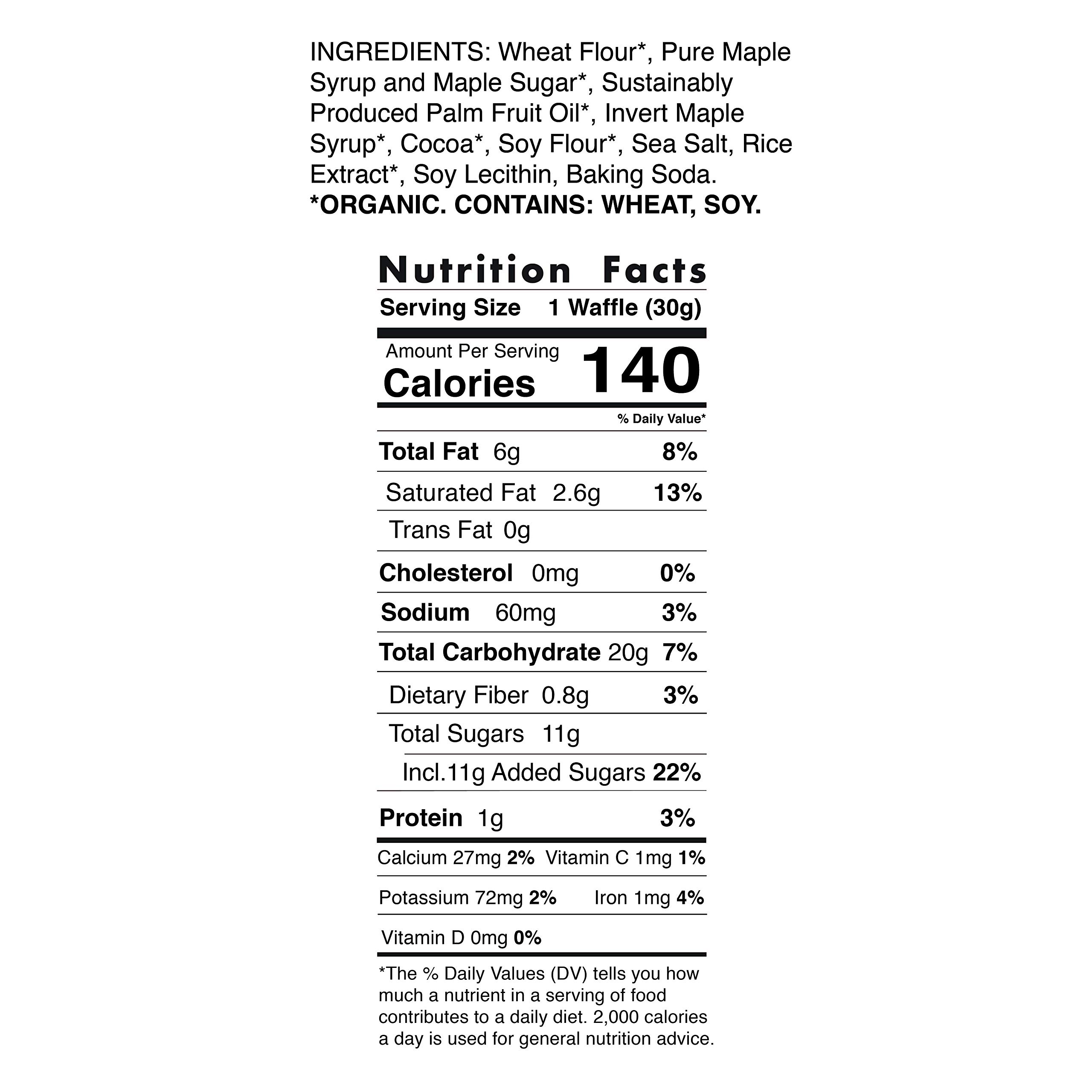 Organic Cocoa Waffles 1.1oz (16-Pack) - Vegan Energy Snacks with Real Maple Syrup for Cycling, Running & Hiking | Gluten-Free Athletic Performance Food | Post-Workout Recovery & On-The-Go Nutrition