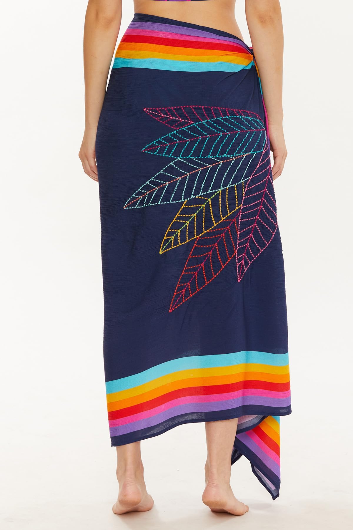 Trina Turk Women's West Palm Sarong - Stylish Casual Beach Cover Up for Summer Outings, Poolside Lounging & Tropical Vacations