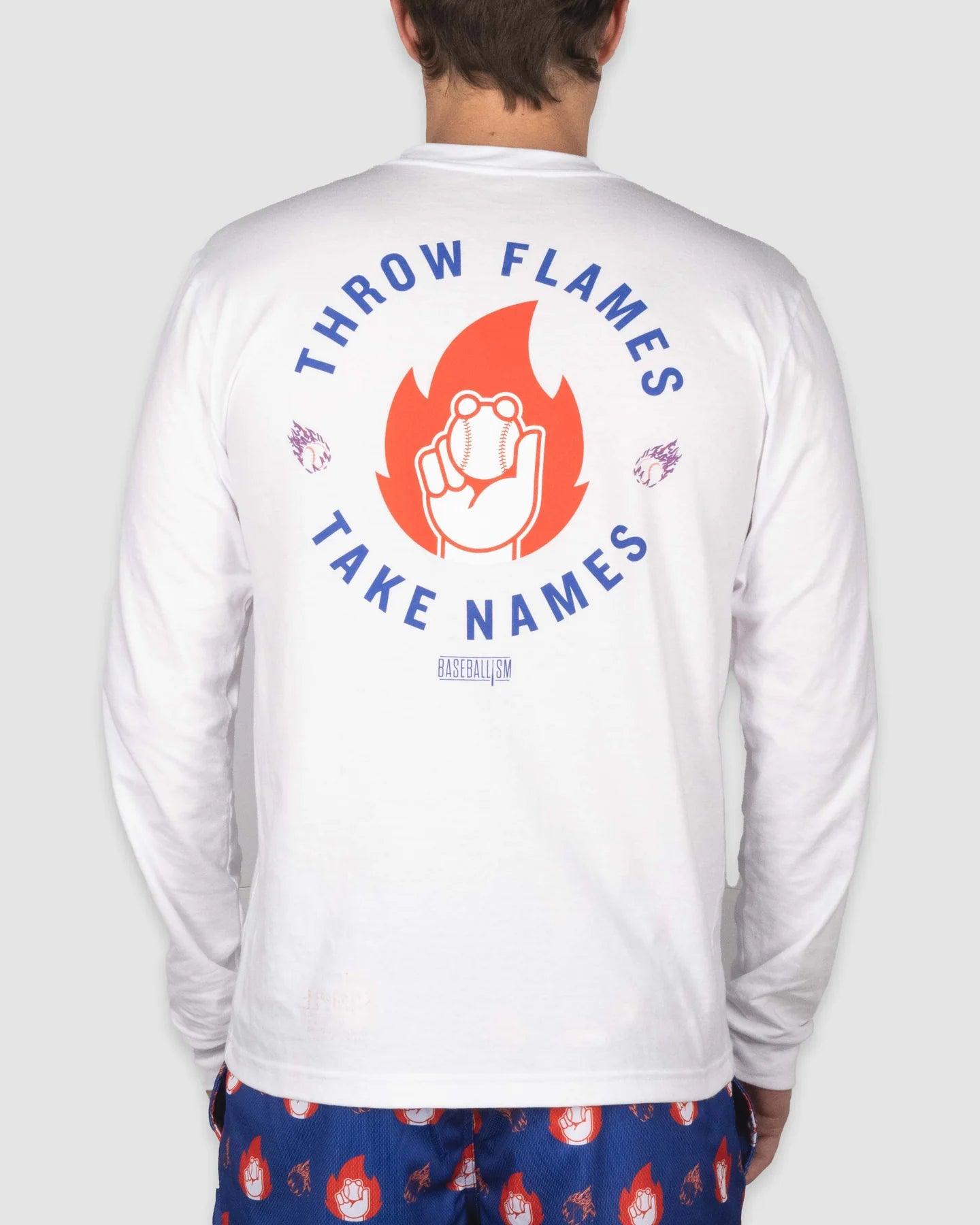 Baseballism Flame Thrower Long Sleeve Performance Shirt - Moisture Wicking & UV Protection for Baseball Training & Outdoor Sports