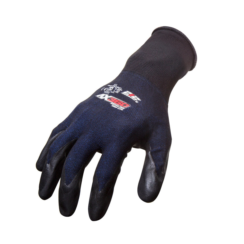 212 Performance AXGLT 05 010 AX360 Grip Lite Black Large Work Gloves - 12 Pairs - Durable & Comfortable for Construction, Landscaping, and Heavy Duty Tasks